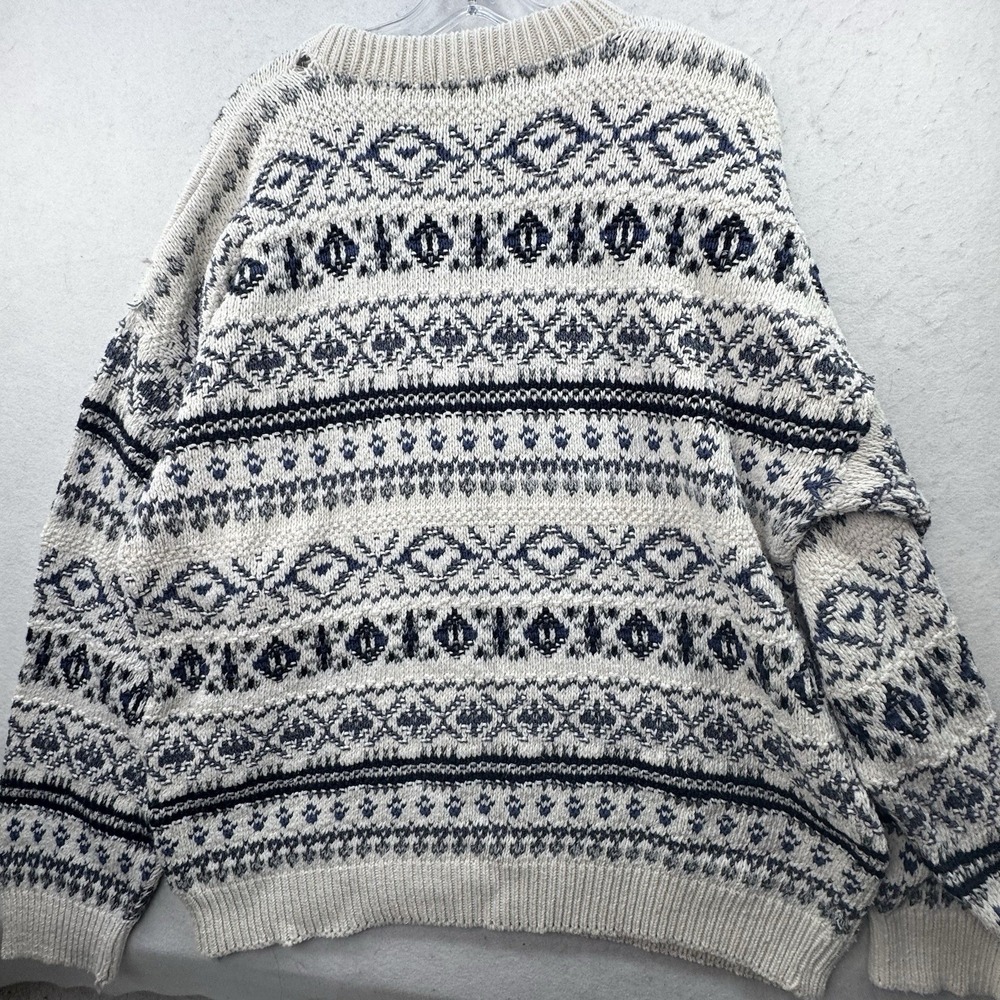 Croft & Barrow Sweater Men's XL Vintage‎ USA Made Hand Framed Cotton Fisherman - Picture 6 of 11